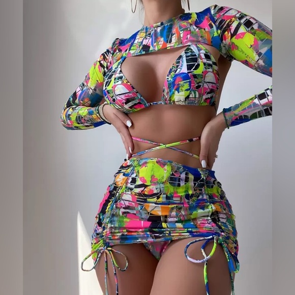 Shien 4 piece bikini set, NWT - Picture 3 of 7